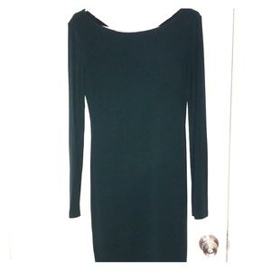 Hunter green long sleeve dress